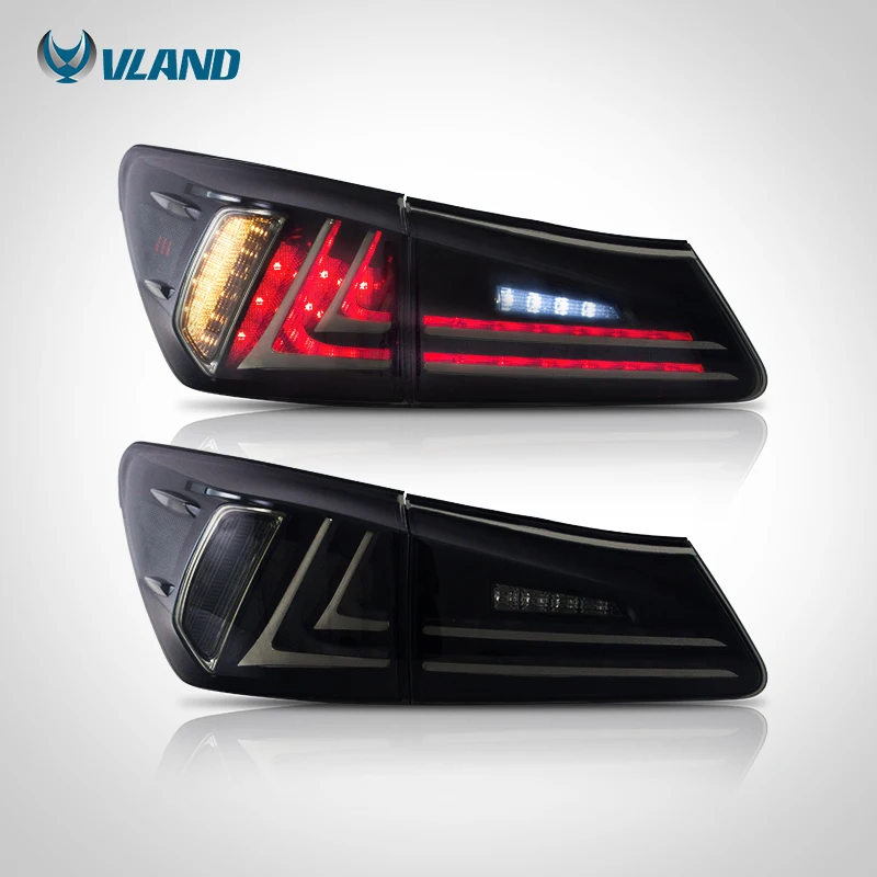 VLAND Fit Lexus IS250/IS300/IS350 2006-2012 задний светильник светодиодный дизайн красная линза задний светильник в сборе задний фонарь