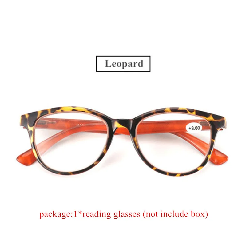 Leopard YOOSKE модные пластиковые очки для чтения для мужчин и женщин, дальнозоркие небьющиеся очки для чтения 1,5 2,0 2,5 3,0 3,5 - Цвет оправы: Leopard
