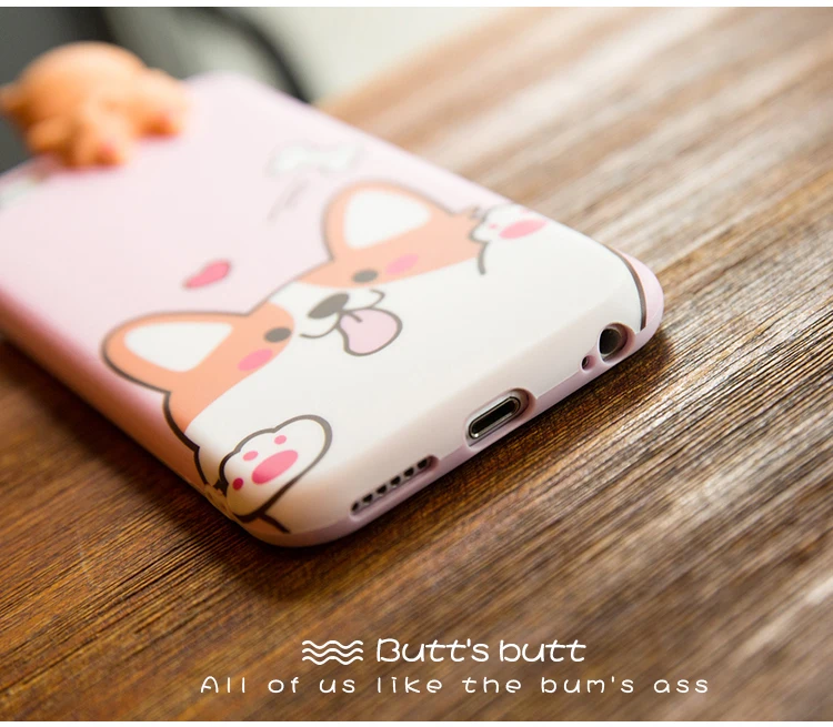 Для iphone 8 8Plus 3D Welsh Corgi dog чехол для телефона s+ пленка для экрана из закаленного стекла для iphone 6 6s 6plus 7 7plus милый чехол для собаки