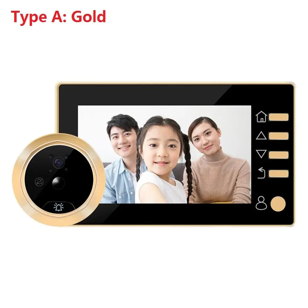 A Digital Doorbell 1 Q10 4,3 дюймов lcd цифровой электронный дверной звонок 145 degreeview глазок камера дверной звонок Поддержка обнаружения движения Горячая Распродажа - Цвет: A Digital Doorbell 1