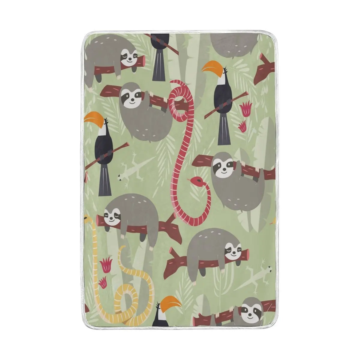 Милый ленивый тропический лес одеяло мягкое теплое уютное кровать диван легкое