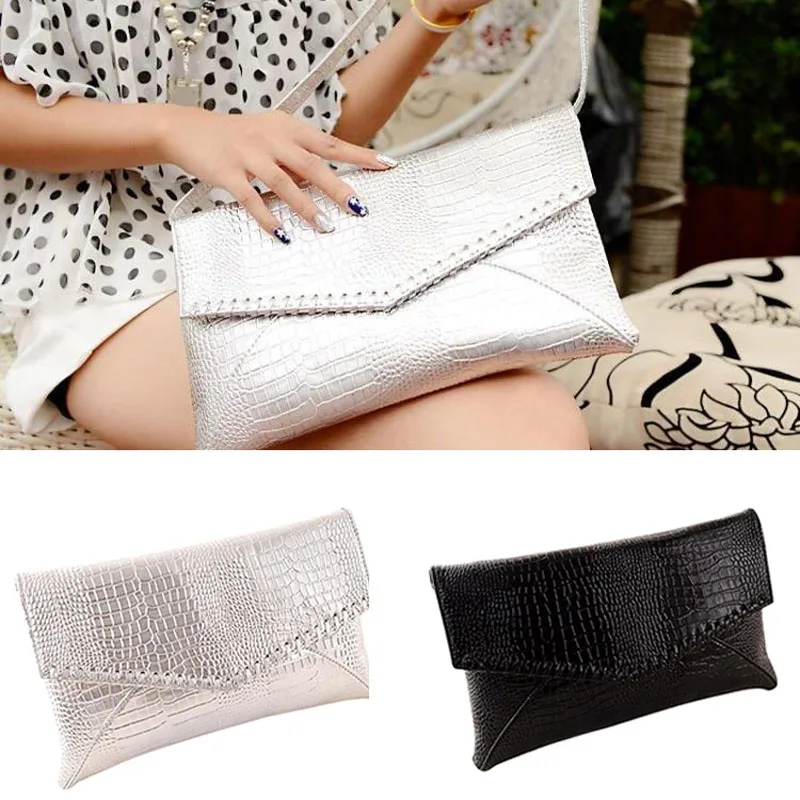 Обувь с застежкой-молнией под змеиную кожу Сумки стиль конверт сумка Для женщин