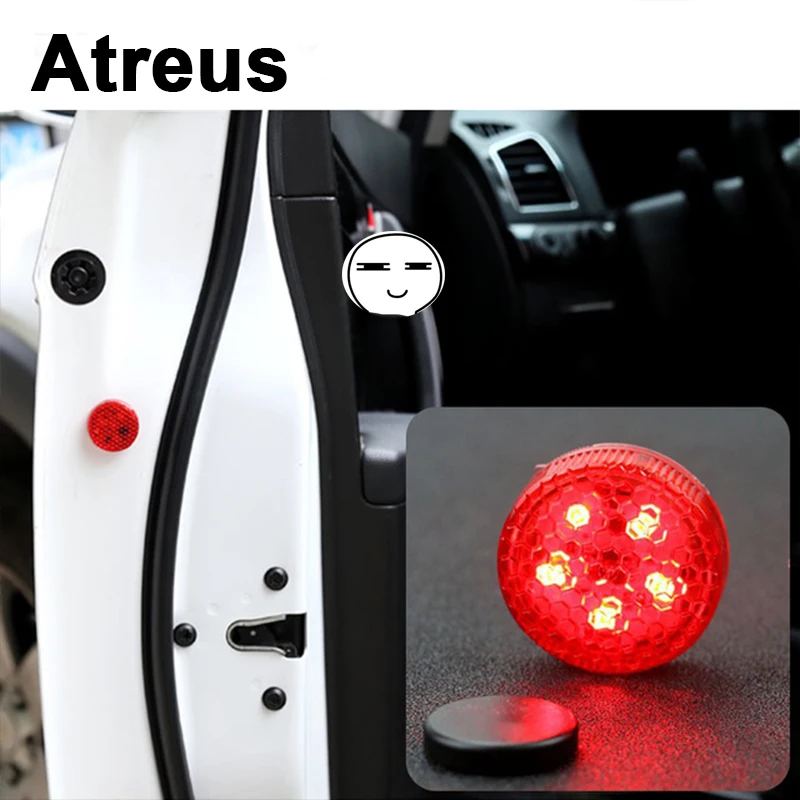 

Atreus For Nissan qashqai Citroen c4 c5 c3 Chevrolet cruze aveo Peugeot Car Door Warning Signal Crash Strobe Light 5LED Stickers