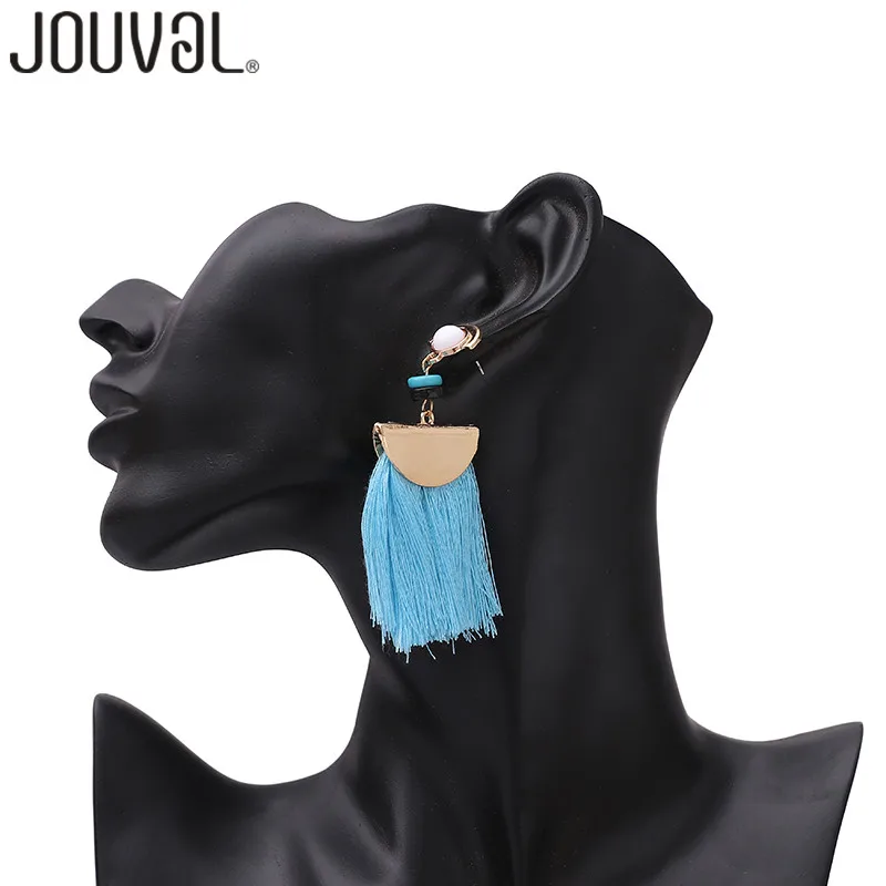 Модные хлопковые широкие серьги с кисточками женские богемные Винтажные