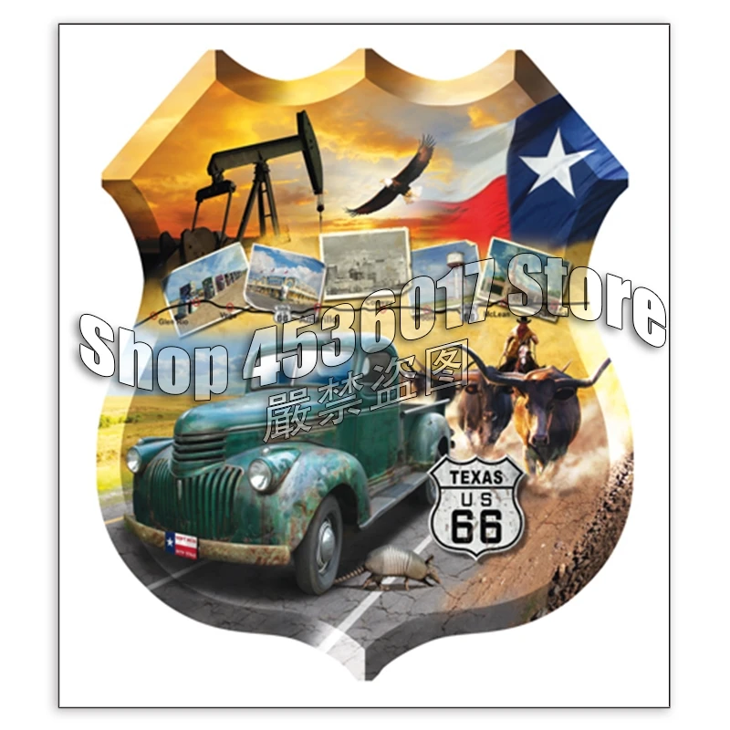 

Texas 66 Americana car Nostalgia Needlework Embroidery 5D DIY Full Diamond Painting Cross Stitch Rhinestone Handmade Room Crafts