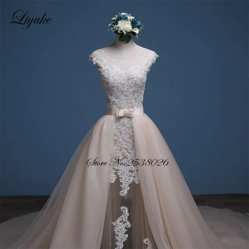 Роскошное Тюлевое свадебное платье русалка без рукавов с чудесной аппликацией