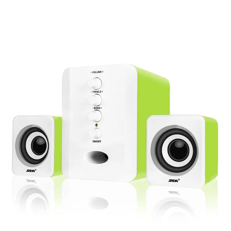 USB питание 3 5 мм Аудио НЧ динамик 2 1 стерео мини портативный бас глубокий для ПК