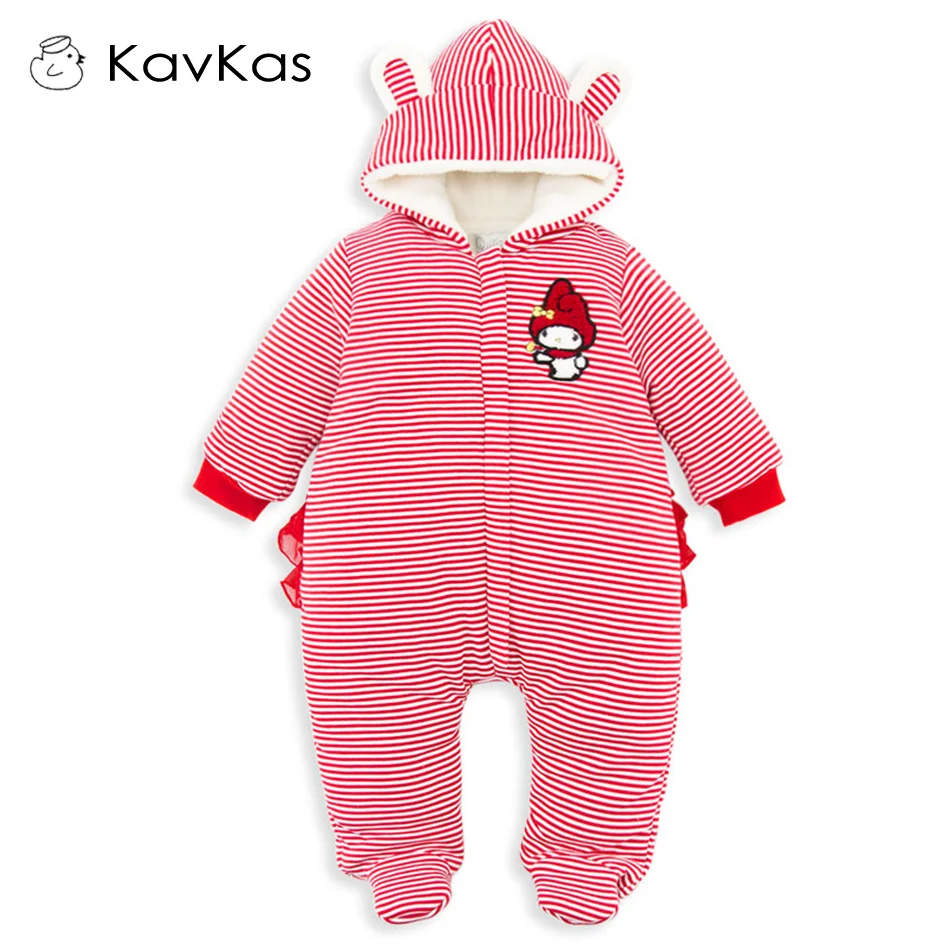 2018 комбинезон для маленьких девочек хлопковая зимняя одежда теплый толстый