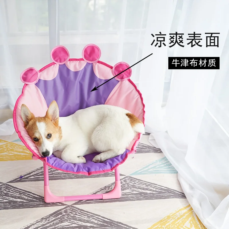 Cool cat cute cartoon chair Summer pets collapsible chair and folding sleeping dog bed house best selling pet supplies