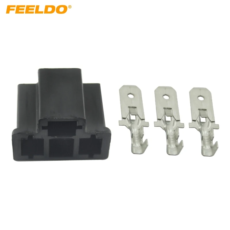 FEELDO 1 компл. Автомобиль мотоцикл H4/HB2/9003 лампа водонепроницаемый DIY штекер