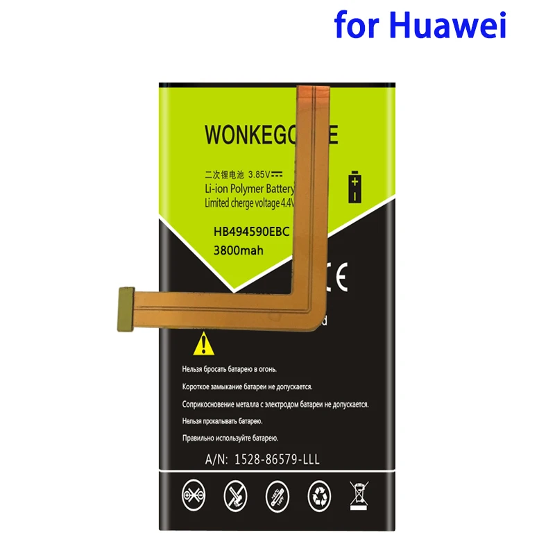 

WONKEGONKE 3800mah HB494590EBC Battery for Huawei Honor 7 G620 G628 Honor7 Batteries