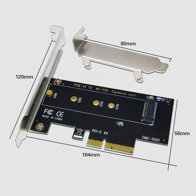 Адаптер M.2 NVMe SSD NGFF на PCIE X4 интерфейсная карта M Key поддержка PCI Express 3 0 2230 2280 размер m.2