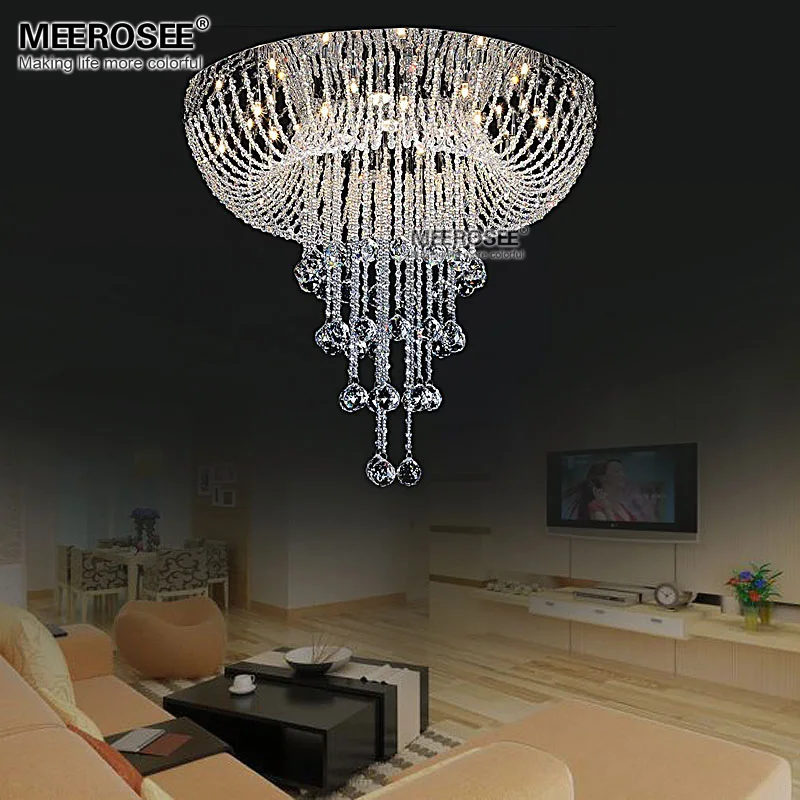 Современный хрустальный потолочный светильник с поверхностным креплением