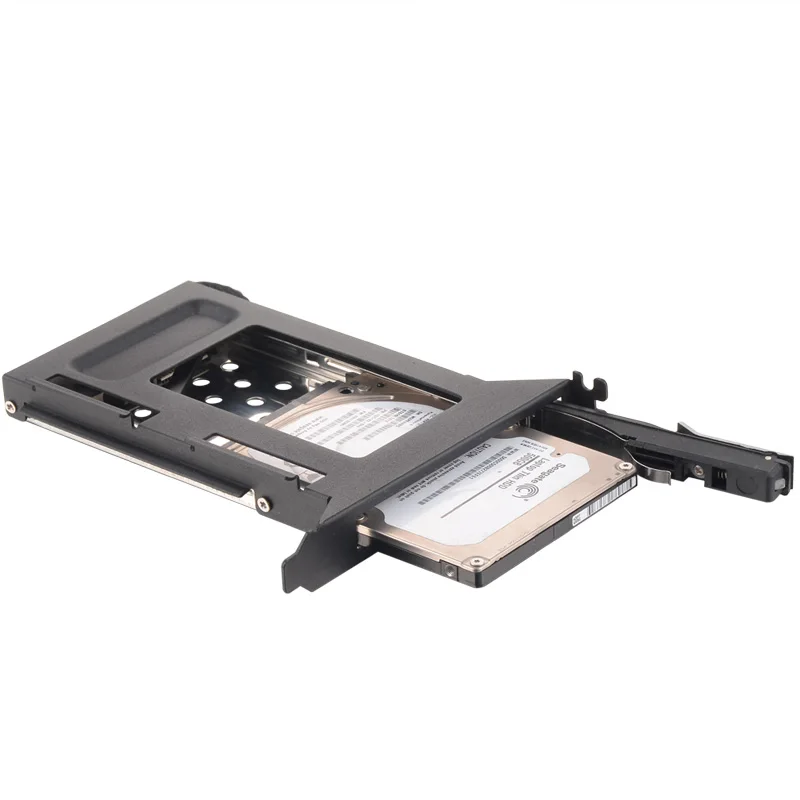 Uneatop 2.5in SATA Tray-less PCI bracket case Internal HDD/SSD mobile rack for PCI expansion slot