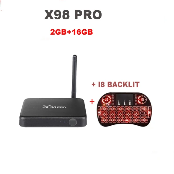 X98 PRO металлический корпус Amlogic S912 Octa Core Android ТВ Box7.1, 2 Гб оперативной памяти, 16 Гб встроенной памяти, 2,4G/Wi-Fi 5 ГГц HD2.0 4 K BT4.0 Media player Декодер каналов кабельного телевидения компьютерной приставки к телевизору - Цвет: 2GB 16GB i8 backlit