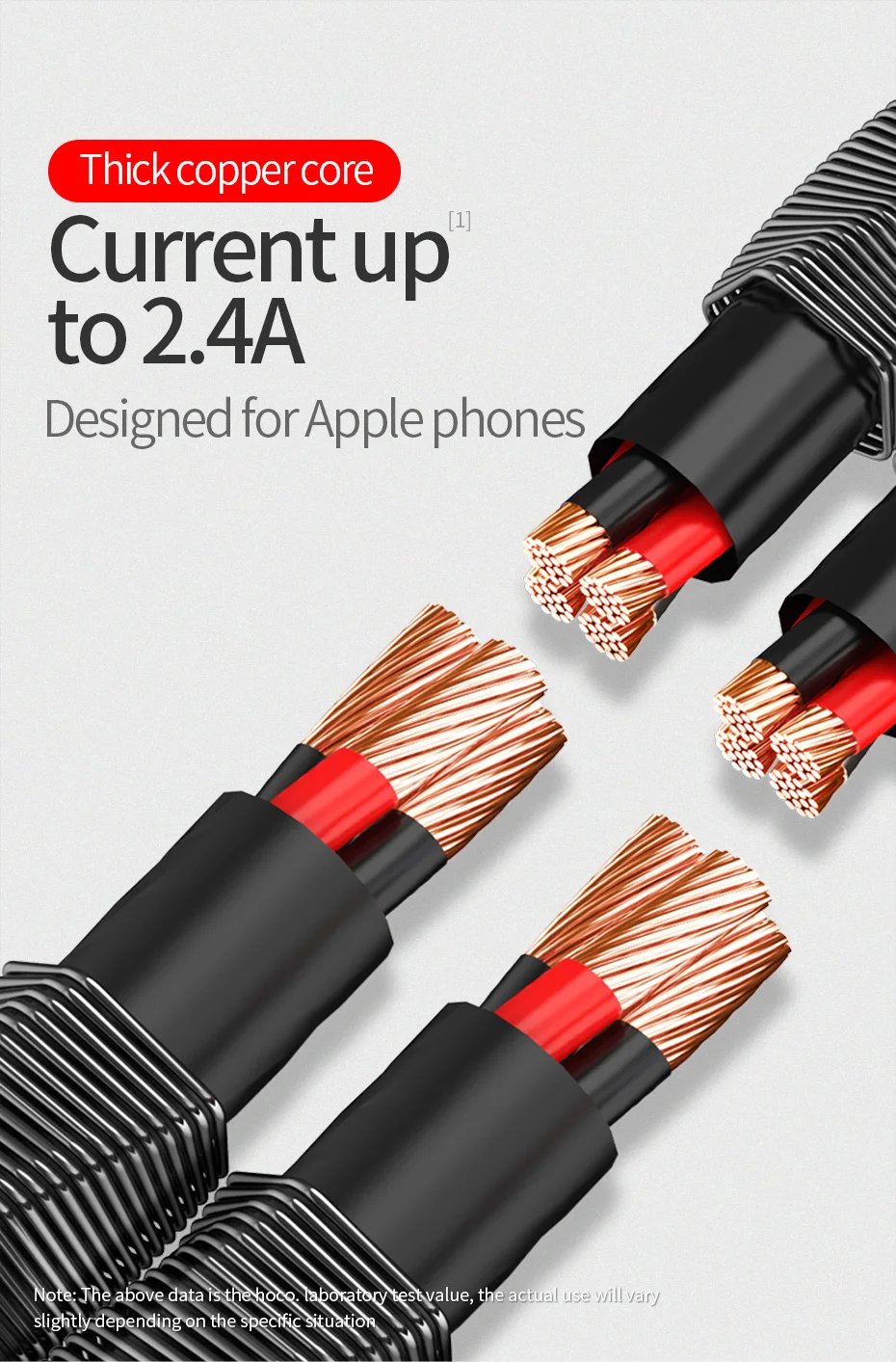 HOCO U56 стальная внешняя крышка USB для Lightning зарядный кабель металлический пружинный USB кабель для быстрой зарядки и синхронизации данных для iPhone X XS 8