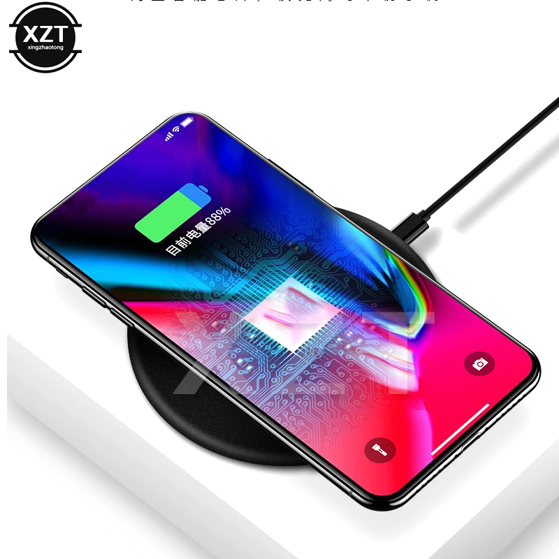 Быстрое беспроводное зарядное устройство Qi Pad Desktop для iPhone X 8 Plus Samsung Galaxy S7 разъемы