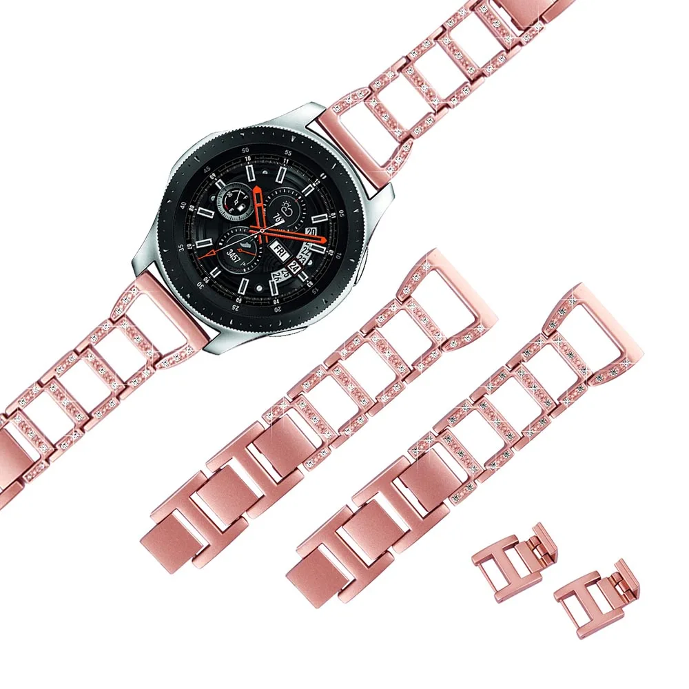 Коробка для Samsung Galaxy Watch 46 мм ремешок 22 нержавеющая сталь горный хрусталь часов из
