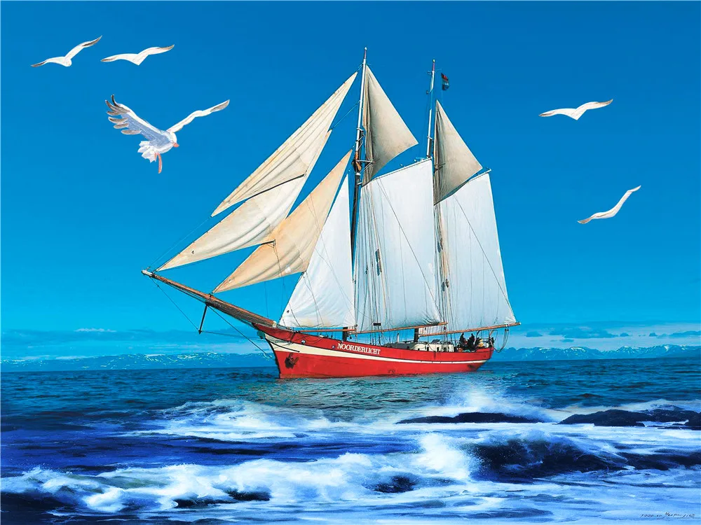 Парусник море чайки