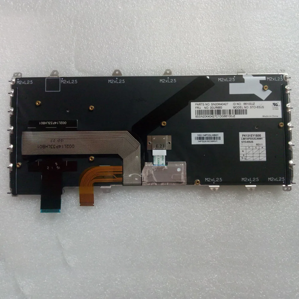 Новая/Оригинальная клавиатура с подсветкой для ноутбука Lenovo ThinkPad Yoga x260 FRU