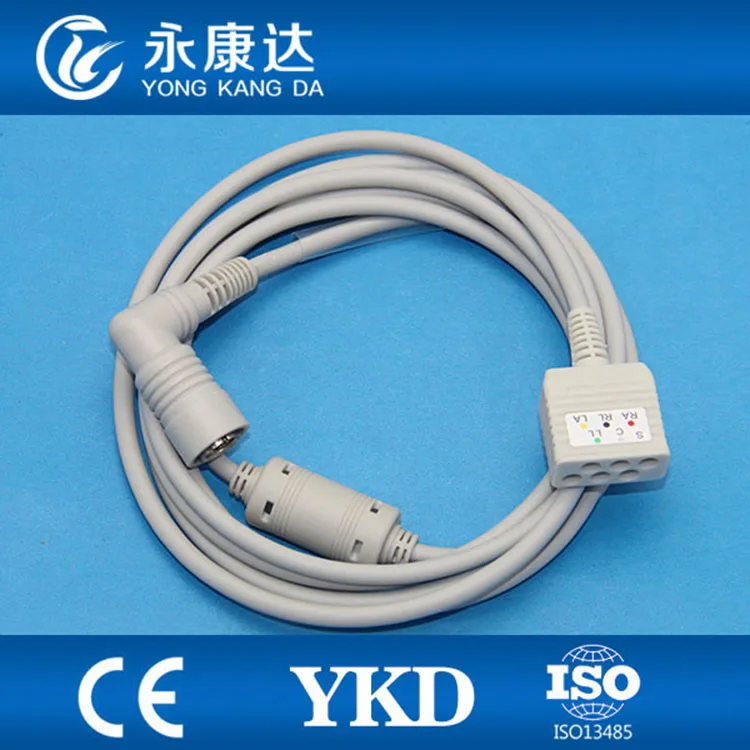 Совместим с COLIN BP-88 BP-306 5-свинцовым кабелем ECG 6pin |