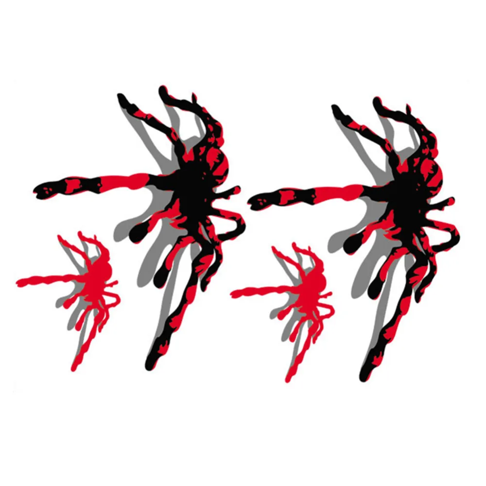Креативная наклейка на машину мотоцикл украшение террор крутой красный паук