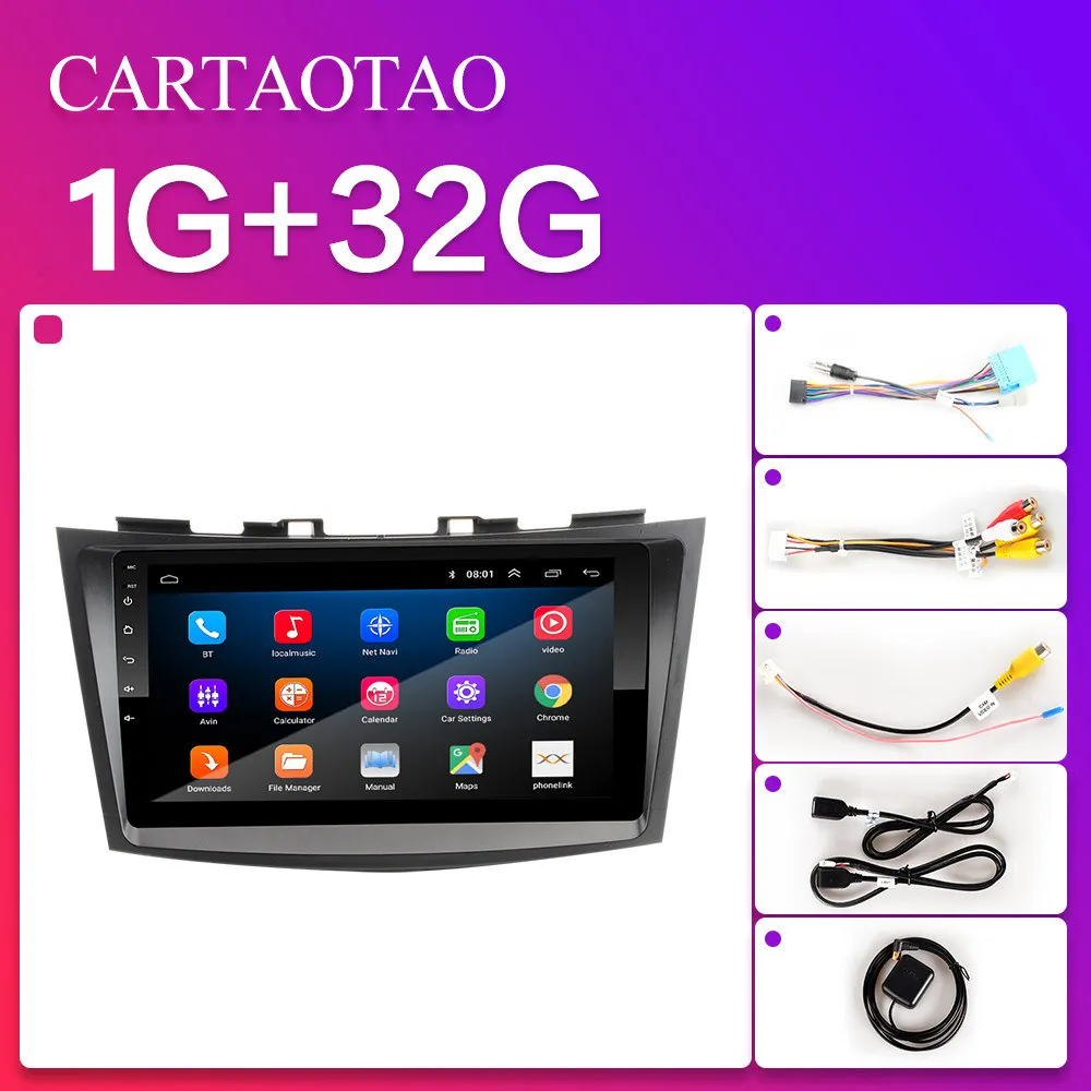H-Swift-1G-32G-ZS Для Suzuki Swift 2011- 2 din " Android 8,1 сенсорный экран автомобильный Радио навигационный мультимедийный плеер Автомобильный Радио gps RDS wifi DAB - Цвет: H-Swift-1G-32G-ZS