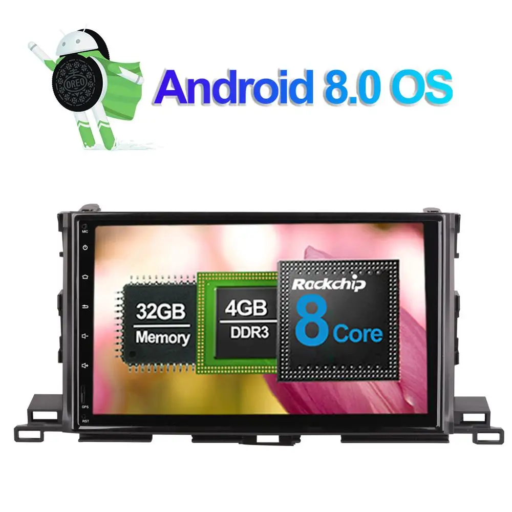 Автомобильный радиоприемник с восьмиядерным процессором Android 7 1/8 0 ОЗУ 4 Гб