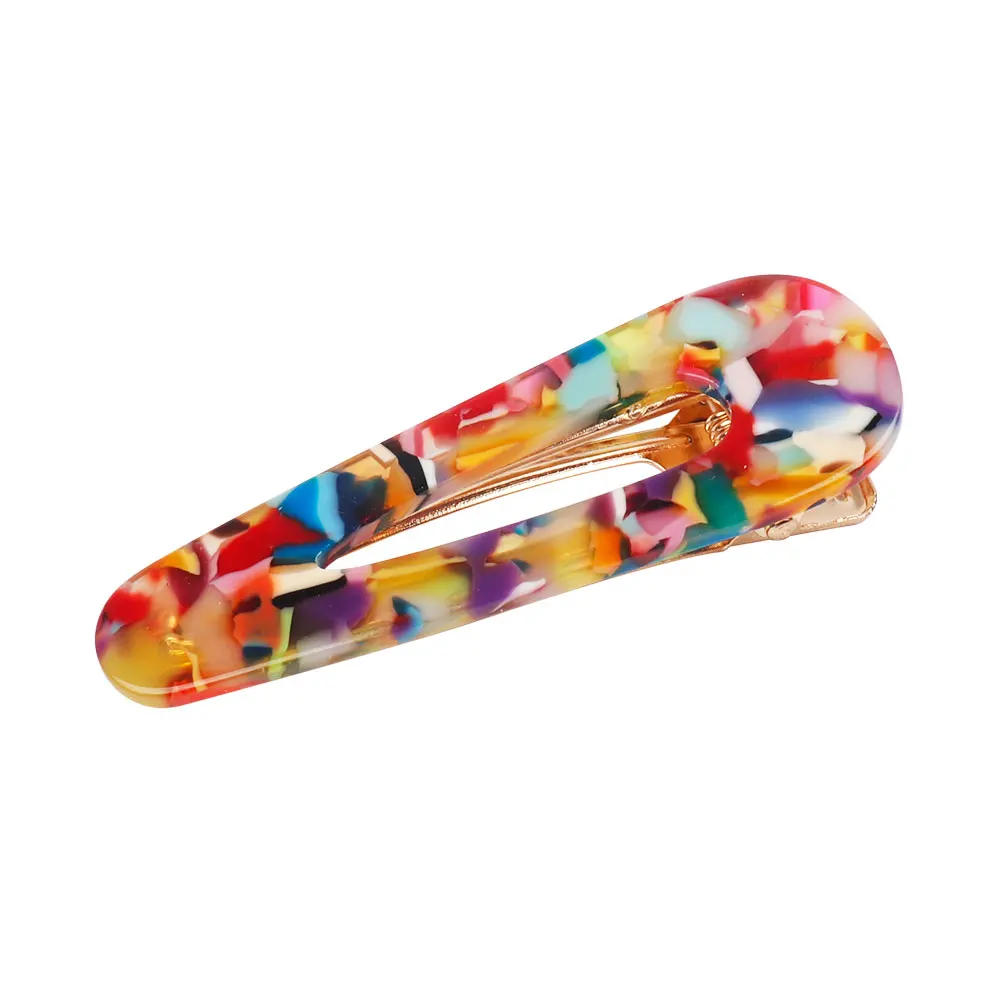 Cheer Bow Hair Accessories Clips for Women Girls Acrylic Hollow Barrettes Waterdrop Hairpins |