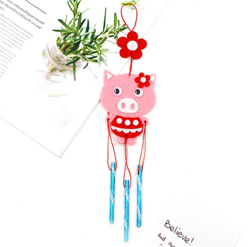Детские DIY колокольчики, ветряные колокольчики, Обучающие игрушки-головоломки, наборы для рукоделия, в случайном порядке