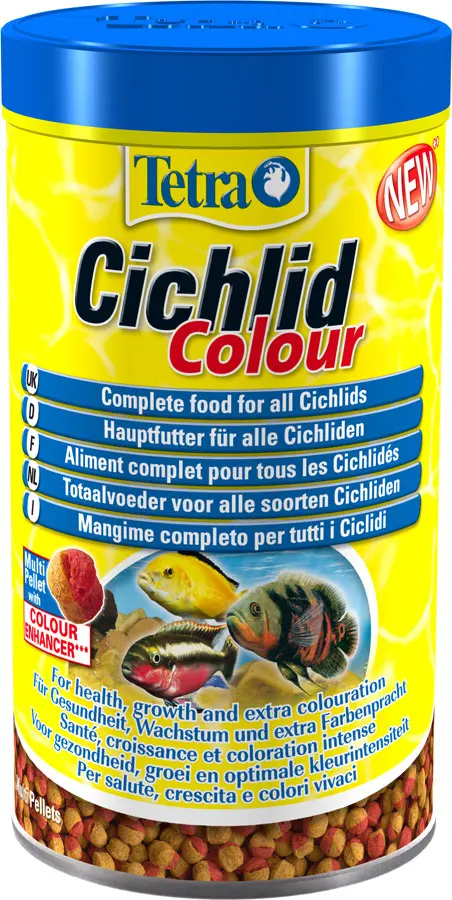 Color 500ml 165g Tetra cichild корм для тропических рыб гранулы палочки аквариум Восточная Африка cichild Фидер для рыб сделано в германии - Цвет: Color 500ml 165g