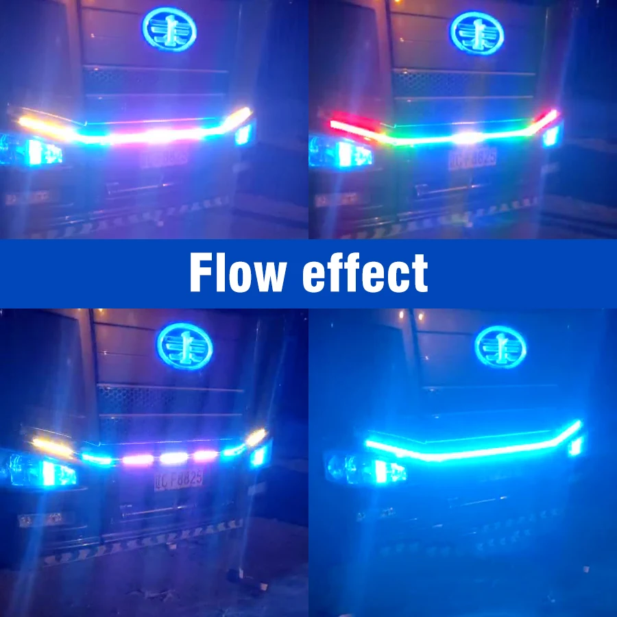 Индикатор OKEEN 24 В, светильник RGB Dynamic Streamer, следующий светильник для грузовика, прицепа, пикапа с сигналом поворота, тормоза, бега