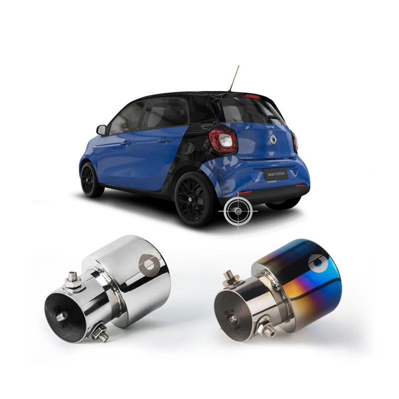 Для Smart 453 Fortwo Forfour Passion, выхлопная труба для автомобиля, ремонт, нержавеющая сталь, хвост, горло, автомобильная декоративная выхлопная головка, автомобильный стиль