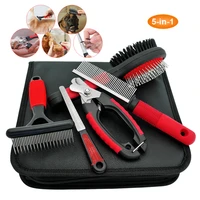 dog grooming comb set stainless steel pet hair brush nail clippers cutter accessories for short long hair dogs cat