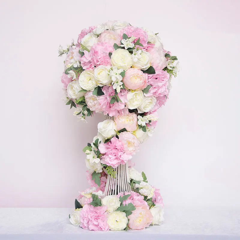 Artificial Rose Hydrangea + candle holder DIY wedding table flower holiday celebration decoration fake birthday gift | Дом и сад