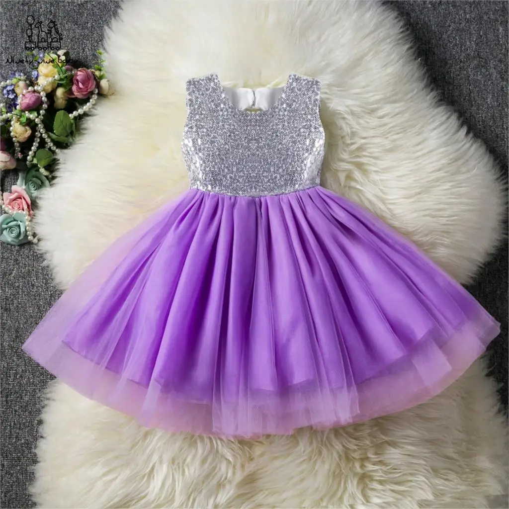 Summer New Girls Dress Mesh Princess Sequins Backless Love Baby Evening Birthday Party | Детская одежда и обувь