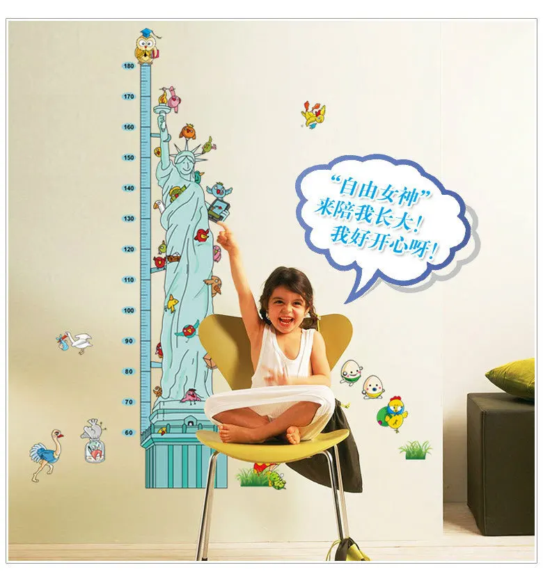 2016 Foreign Trade Explosion Models Statue Of Liberty Height Stickers Children's Room Entrance Waterproof Pvc Removable Wall | Дом и сад