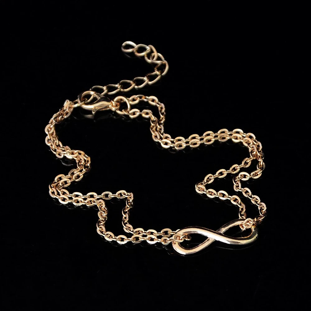 Браслет на ногу из сплава женская пляжная одежда двухслойный браслет со