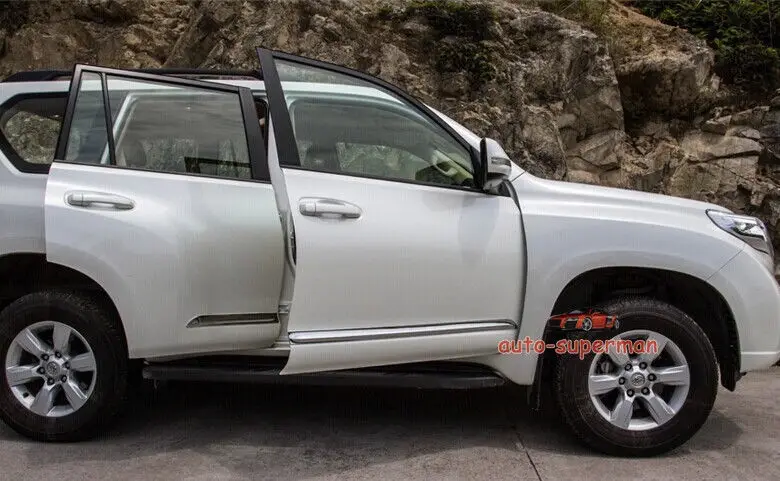 

For TOYOTA Prado FJ150 2014 2015 2016 Side body door molding Chrome trims
