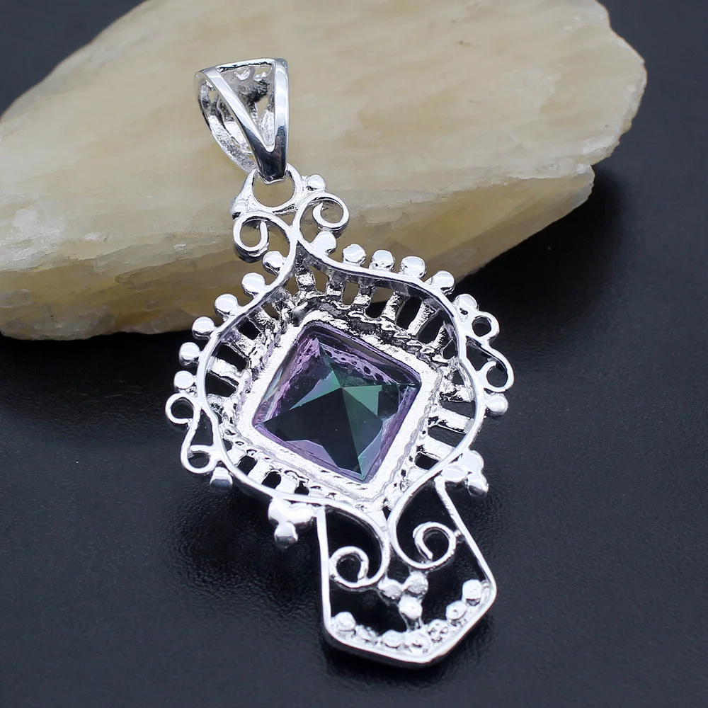 Hermosa красивые украшения милые радужные мистические ожерелья серебряного цвета с