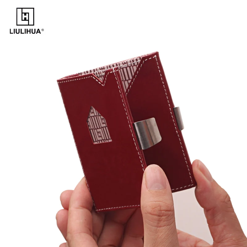 LIULIHUA горячая распродажа натуральная кожа держатель для кредитных карт LLH унисекс