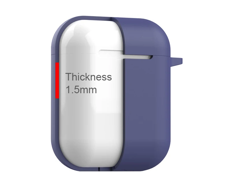 Мягкий силиконовый чехол для AirPods 2-ой противоударный чехол для Apple Air Pods 2 Чехол для наушников s Для Air Pods защитный чехол