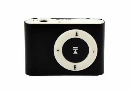 Черный Металлический USB 2,0 зеркальный портативный MP3 плеер мини-клип MP3 плеер водостойкий Спорт mp3 музыка плейер Волкман lettore mp3 - Цвет: Черный