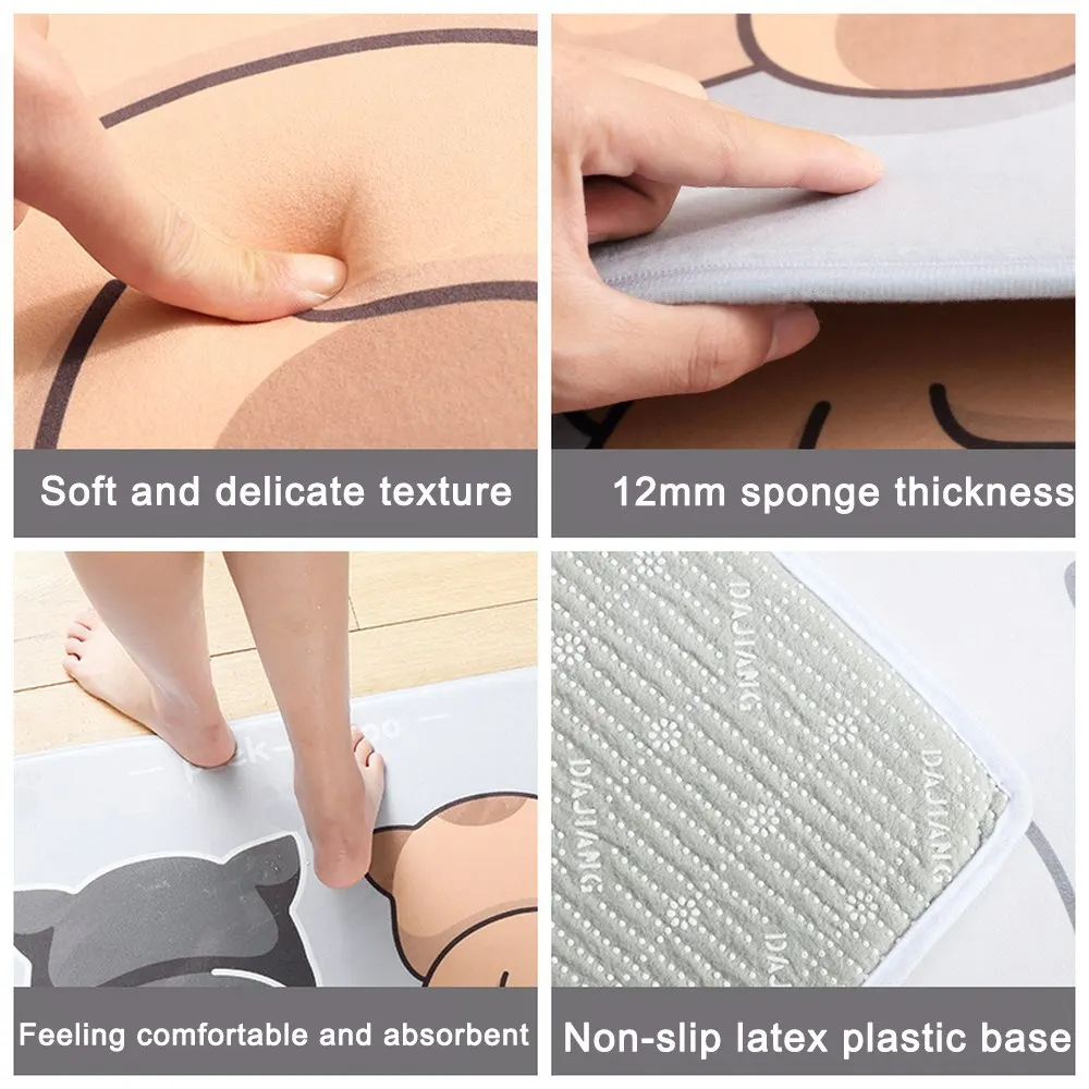 Коврик для Гостиная моющиеся Кухня коврики с рисунками зверей из мультфильмов