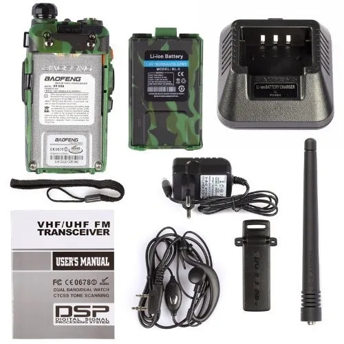 Двухдиапазонная Водонепроницаемая рация Baofeng Камуфляжный цвет двухсторонняя