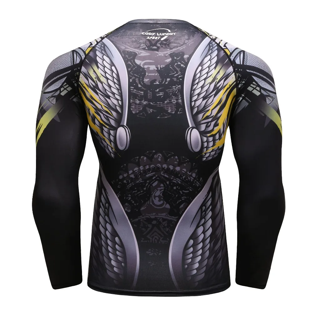Футболка мужская компрессионная с 3D принтом летняя облегающая дышащая рубашка