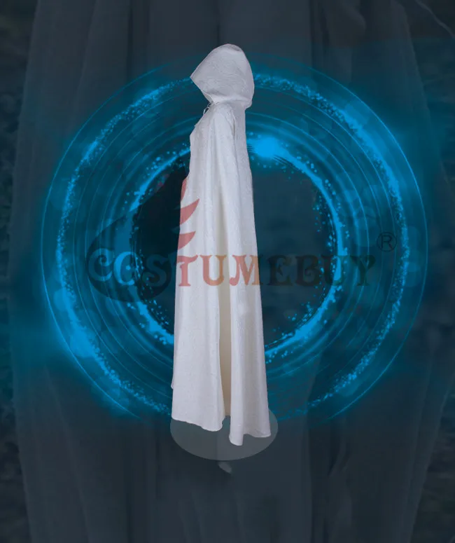 Costumebuy Once Upon a Time Эмма Лебедь белое платье карнавальный костюм с капюшоном плащ Хэллоуин униформа наряд индивидуальный заказ