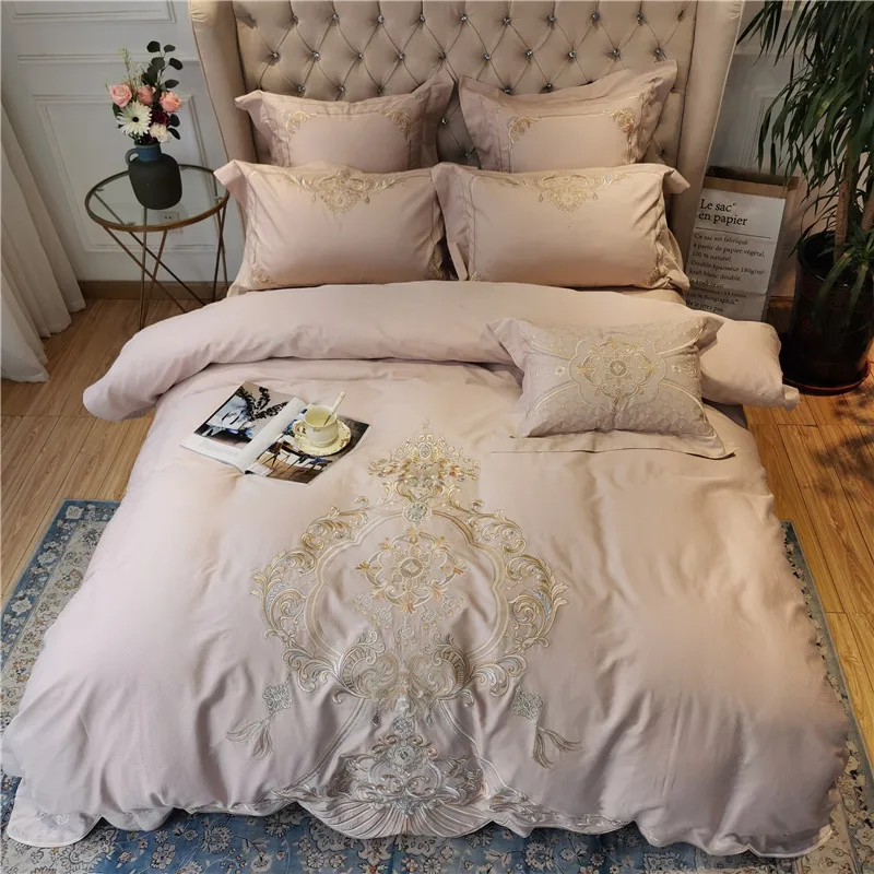 Новые роскошные цвета шампань зеленый серый 100S Египетский хлопок Золотой