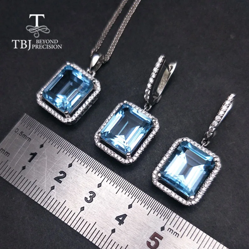 Женский комплект украшений с топазом TBJ ювелирные украшения натуральными