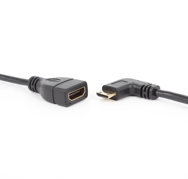 10 шт встраиваемый 90 градусов правый d мини HDMI штекер к переходник гнездовой